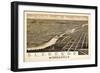 Minneapolis, Minnesota - Panoramic Map-Lantern Press-Framed Art Print