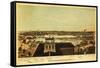 Minneapolis, Minnesota - Panoramic Map-Lantern Press-Framed Stretched Canvas