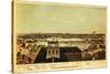 Minneapolis, Minnesota - Panoramic Map-Lantern Press-Stretched Canvas