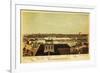 Minneapolis, Minnesota - Panoramic Map-Lantern Press-Framed Premium Giclee Print