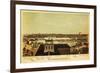 Minneapolis, Minnesota - Panoramic Map-Lantern Press-Framed Premium Giclee Print