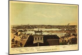 Minneapolis, Minnesota - Panoramic Map-Lantern Press-Mounted Art Print