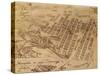 Minneapolis, Minnesota - Panoramic Map-Lantern Press-Stretched Canvas