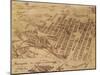 Minneapolis, Minnesota - Panoramic Map-Lantern Press-Mounted Art Print