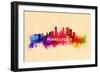 Minneapolis, Minnesota - Skyline Abstract-Lantern Press-Framed Art Print