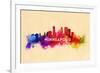 Minneapolis, Minnesota - Skyline Abstract-Lantern Press-Framed Premium Giclee Print