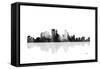 Minneapolis Minnesota Skyline BG 1-Marlene Watson-Framed Stretched Canvas