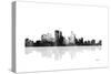 Minneapolis Minnesota Skyline BG 1-Marlene Watson-Stretched Canvas