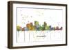 Minneapolis Minnesota Skyline MCLR 1-Marlene Watson-Framed Giclee Print