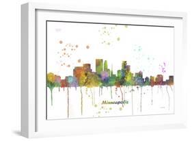 Minneapolis Minnesota Skyline MCLR 1-Marlene Watson-Framed Giclee Print