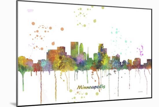 Minneapolis Minnesota Skyline MCLR 1-Marlene Watson-Mounted Giclee Print