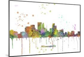 Minneapolis Minnesota Skyline MCLR 1-Marlene Watson-Mounted Giclee Print