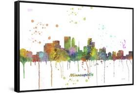 Minneapolis Minnesota Skyline MCLR 1-Marlene Watson-Framed Stretched Canvas