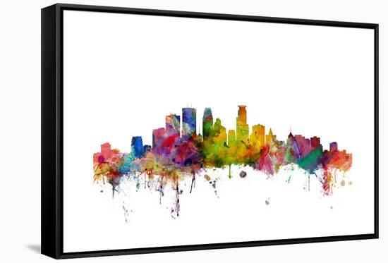 Minneapolis Minnesota Skyline-Michael Tompsett-Framed Stretched Canvas