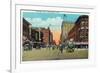 Minneapolis, Minnesota - View Down Hennepin Avenue-Lantern Press-Framed Art Print