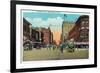 Minneapolis, Minnesota - View Down Hennepin Avenue-Lantern Press-Framed Art Print