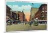 Minneapolis, Minnesota - View Down Hennepin Avenue-Lantern Press-Mounted Art Print