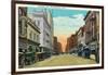 Minneapolis, Minnesota - View Down Nicollet Avenue-Lantern Press-Framed Art Print