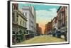 Minneapolis, Minnesota - View Down Nicollet Avenue-Lantern Press-Framed Stretched Canvas