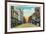 Minneapolis, Minnesota - View Down Nicollet Avenue-Lantern Press-Framed Art Print