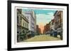 Minneapolis, Minnesota - View Down Nicollet Avenue-Lantern Press-Framed Art Print