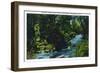 Minneapolis, Minnesota - View of the Hiawatha Statue Above Falls of Minnehaha-Lantern Press-Framed Art Print