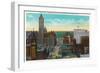 Minneapolis, Minnesota - Western View from New Bridge of Third Avenue-Lantern Press-Framed Art Print