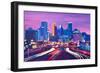 Minneapolis Skyline at Night in Minnesota-Markus Bleichner-Framed Premium Giclee Print