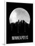 Minneapolis Skyline Black-null-Framed Art Print