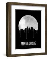 Minneapolis Skyline Black-null-Framed Art Print