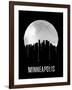 Minneapolis Skyline Black-null-Framed Art Print