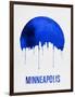 Minneapolis Skyline Blue-null-Framed Art Print