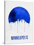 Minneapolis Skyline Blue-null-Stretched Canvas