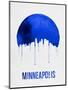 Minneapolis Skyline Blue-null-Mounted Art Print