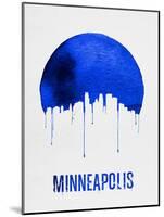 Minneapolis Skyline Blue-null-Mounted Art Print