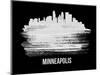 Minneapolis Skyline Brush Stroke - White-NaxArt-Mounted Art Print