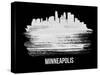 Minneapolis Skyline Brush Stroke - White-NaxArt-Stretched Canvas