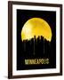 Minneapolis Skyline Yellow-null-Framed Art Print