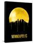 Minneapolis Skyline Yellow-null-Framed Stretched Canvas