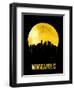 Minneapolis Skyline Yellow-null-Framed Art Print