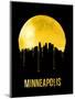 Minneapolis Skyline Yellow-null-Mounted Art Print