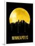 Minneapolis Skyline Yellow-null-Framed Art Print