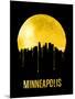 Minneapolis Skyline Yellow-null-Mounted Art Print