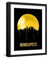 Minneapolis Skyline Yellow-null-Framed Art Print