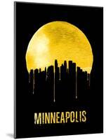 Minneapolis Skyline Yellow-null-Mounted Art Print