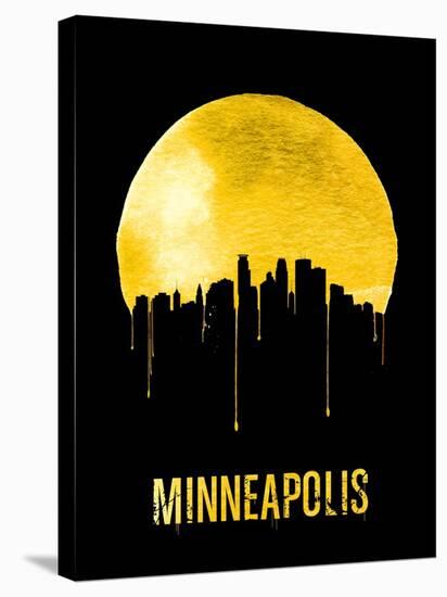 Minneapolis Skyline Yellow-null-Stretched Canvas