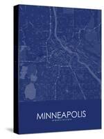 Minneapolis, United States of America Blue Map-null-Stretched Canvas