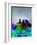 Minneapolis Watercolor Skyline-NaxArt-Framed Art Print