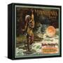 Minnehaha Brand - Rialto, California - Citrus Crate Label-Lantern Press-Framed Stretched Canvas