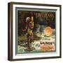 Minnehaha Brand - Rialto, California - Citrus Crate Label-Lantern Press-Framed Art Print